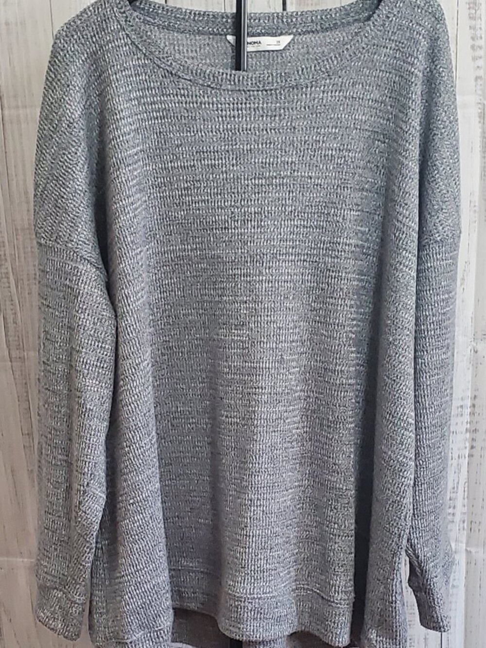 Sonoma Goods for Life Plus Size Women's Sweater Size 3X Gray Knitted Soft Fabric